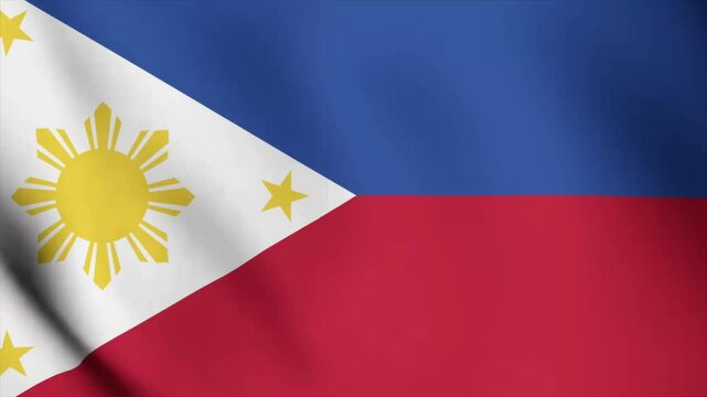 Animated Video Featuring the Wavy Flag of PHILIPPINES