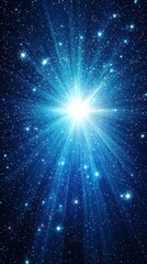 Elegant sparkling blue bokeh a festive celebration background