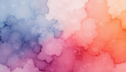 Obraz premium Vibrant cloud formations blend shades of blue, pink, and orange in a dreamlike atmosphere perfect for artistic inspiration