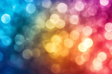 Obraz premium Bright color bokeh abstract background with multicolored blurred circles and festive illumination : Generative AI