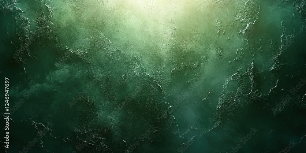 Poster mysterious textured surface with shades of green and hints of light creating an eerie atmosphere in 