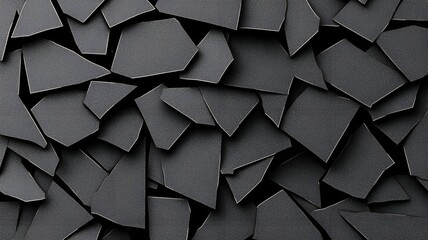 Abstract Black Shapes, Modern Art, Texture Concept.