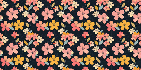 Seamless watercolor floral pattern - green leaves and branches composition on background, perfect for wrappers, wallpapers, postcards, greeting cards, wedding invitations, romantic events