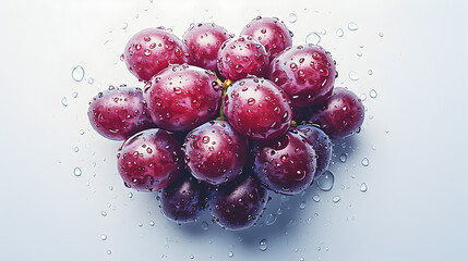 Vibrant Red Grapes: Fresh, Juicy, and Healthy Organic Snacks Packed with Vitamins and Antioxidants for a Refreshing Summer Delight in Nature's Colorful Harvest