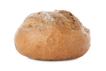 One freshly baked bread isolated on white