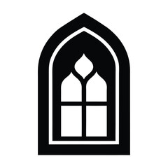 silhouette of a islamic window