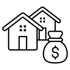 Real Estate Investment  Icon Element For Design