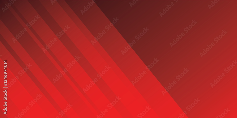 Wall mural red line with architecture futuristic background minimal concept vector illustration subtle design.