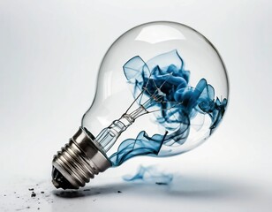 Smoke broken bulb of mental illness