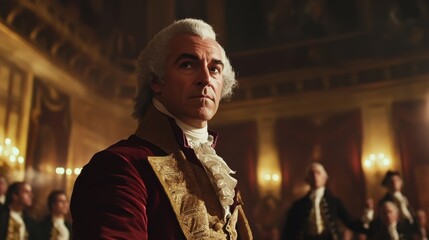 Historical Portrait of a Dignified Man in Formal Attire