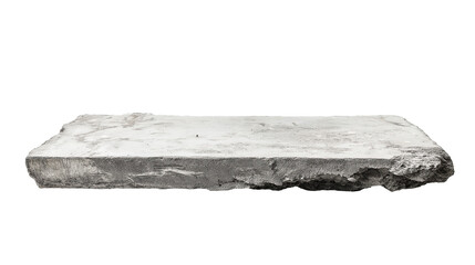 Concrete slab isolated on transparent or white background