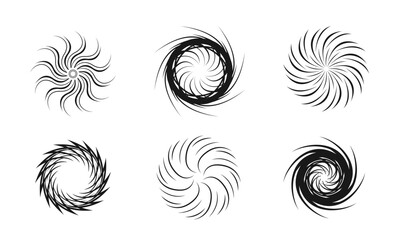 Hurricane icon png. Swirl thin line. Spiral hurricane symbol collection vector illustration on transparent background