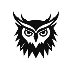 Naklejka premium Owl illustration with striking features and bold design