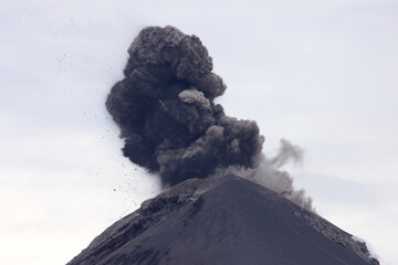 Explosive eruption of Fuego volcano, Guatemala