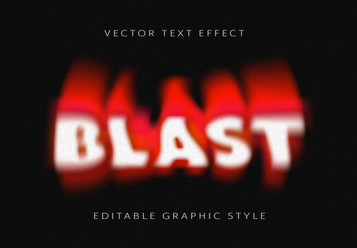 Red And White Blur Font Pulse Glow Text Effect
