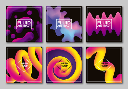 Colorful Abstract Background Social Media Post Fluid Background