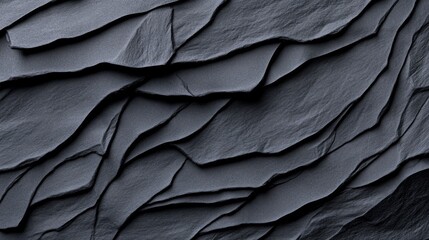 Obraz premium Textured Black Slate Surface for Luxury Background - This image features a rich black slate surface with layered textures, symbolizing elegance, depth, sophistication, natural beauty
