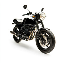 Stylish Black Motorcycle Perfect for Transport and Adventure Shots