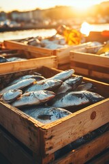 fish in the market early in the morning