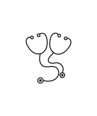 stethoscope logo healthcare and medical design vector illustration