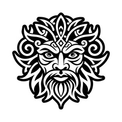 A filled style icon of green man symbol