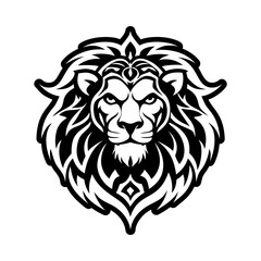 A glyph style icon of lion strength symbol