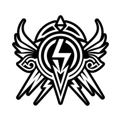 Lightning bolt icon in glyph style