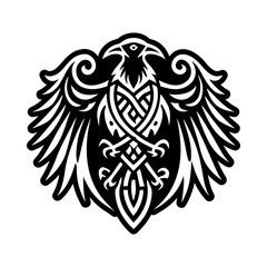 A filled style icon of phoenix rising symbol
