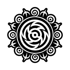 Spiral life symbol icon in filled style