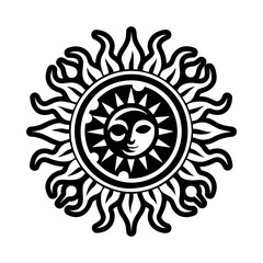 A glyph style icon of moon tattoo symbol