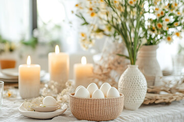 Obraz premium Elegant Easter Table Setting