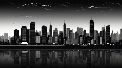 new york city skyline, sin city