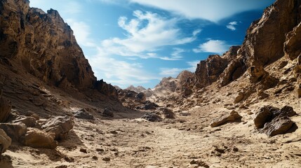 Fototapeta premium Desert landscape movement vast arid terrain scenic viewpoint natural environment breath-taking serenity experience