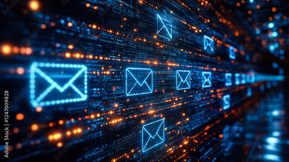 Poster data-driven email analytics visualization for industry benchmarking and efficiency