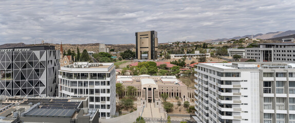 modern buildings in city center, Windohek, Namibia