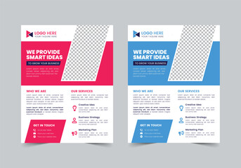 Professional Business Flyer Template , CMYK , US Letter , Print Ready , 0.125 Bleed