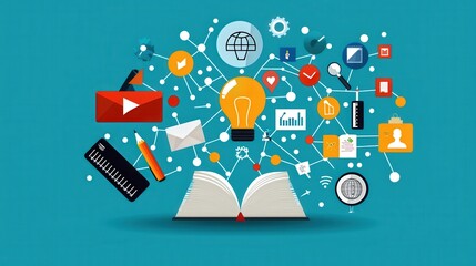 A dynamic illustration showing the potential of AI in education through regulatory frameworks.