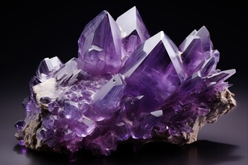 Fototapeta premium Awe-inspiring Amethyst Geode: A Natural Crystal Masterpiece for Jewelry or Decoration (3:2 aspect ratio)