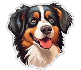 Happy Bernese Mountain Dog with a friendly expression