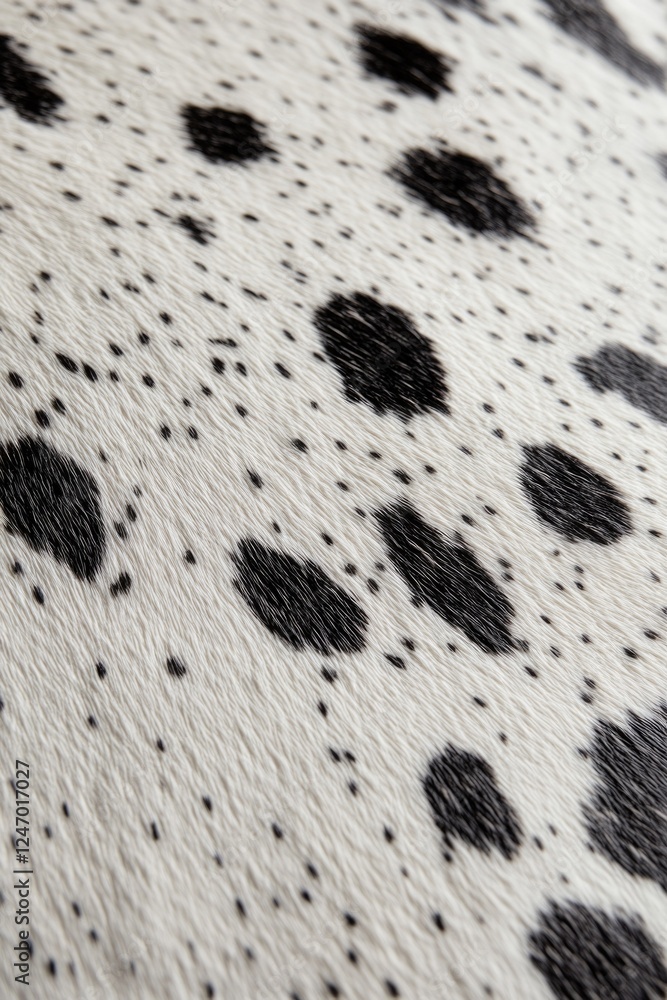 Poster close-up of fabric material with embossed pattern resembling cowhide.