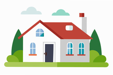 vector illustration of a house with a roof