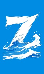 Obraz premium the letter 'Z' in white on a blue background