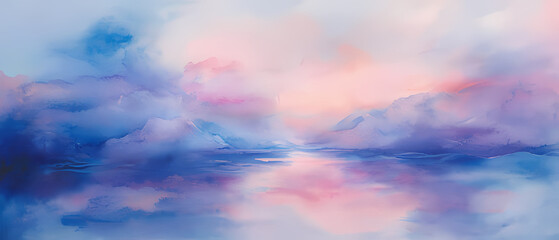 Obraz premium Dreamy Pastel Watercolor Texture with Soft Abstract Blending