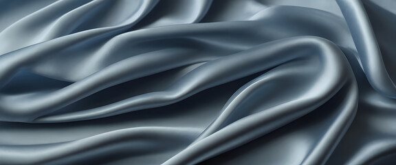 Obraz premium Silky Blue Fabric Draped Elegantly for Ramadan Celebrations
