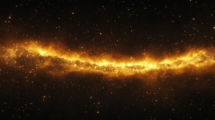 Starry Night Sky Over a Dark Interstellar Space Background