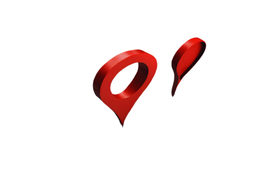 Realistic 3D Red Map Pin on Pure White – Perfect for Marketing and Branding


