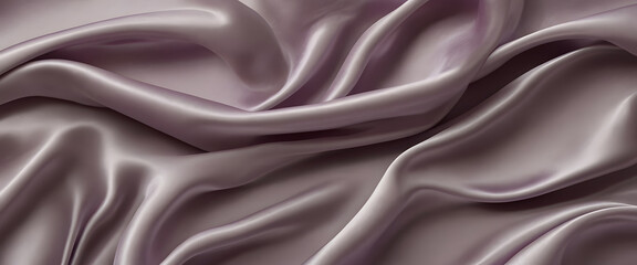Obraz premium Luxurious Mauve Silk Fabric Draped Elegantly in Soft Waves