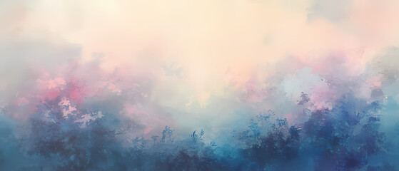 Naklejka premium Dreamy Pastel Watercolor Texture with Soft Abstract Blending