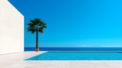 Modern Poolside Oasis with Ocean View