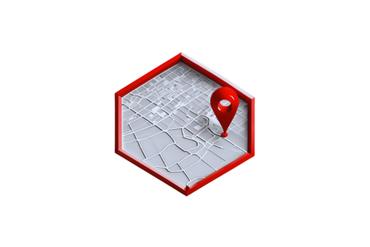 Realistic Red Map Pin on Transparent Background – Versatile for Any Project

